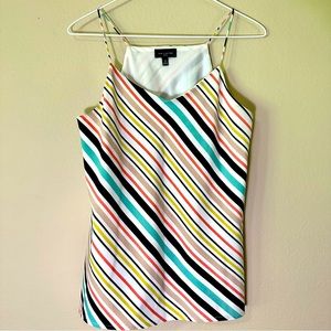 The Limited Sleeveless Striped Cami Blouse Top Women’s Size M Multi Color